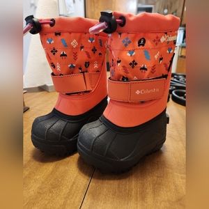 Columbia Toddler Powderbug Plus II Waterproof Snow Boots Blush Pink  Size 6